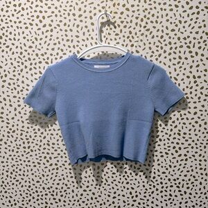 ZARA LIGHT BLUE CROPPED TOP GIRLS 13-14